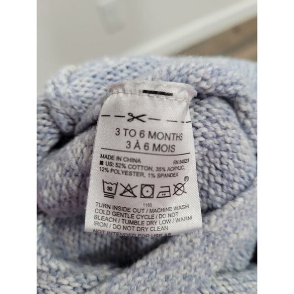 Janie and Jack Blue Knit Baby Boy Overalls‎ Size 3 - 6 months #6 - Picture 4 of 4